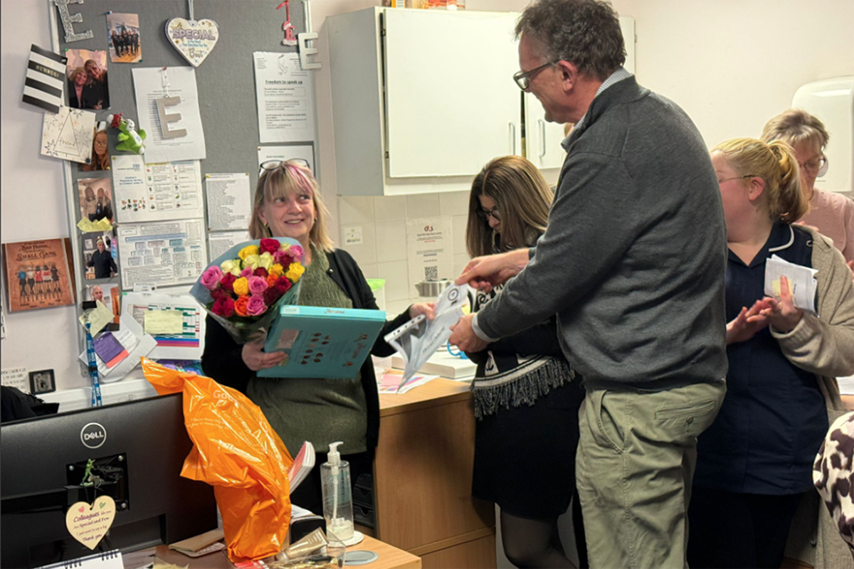 Shirley Osbourne receiving a reward